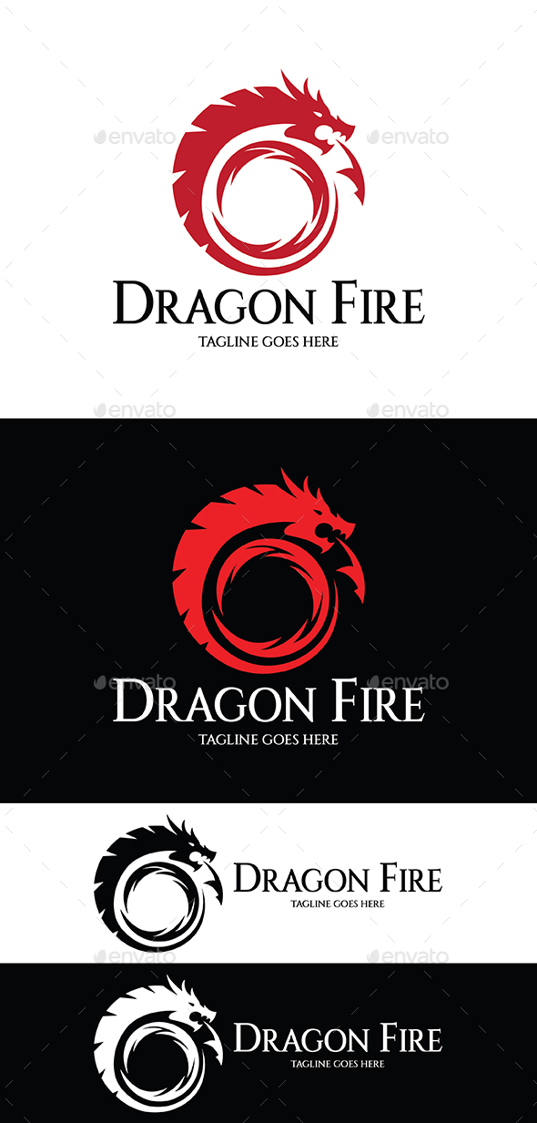 Dragon Fire Logo by graphicsstudio1234 | GraphicRiver